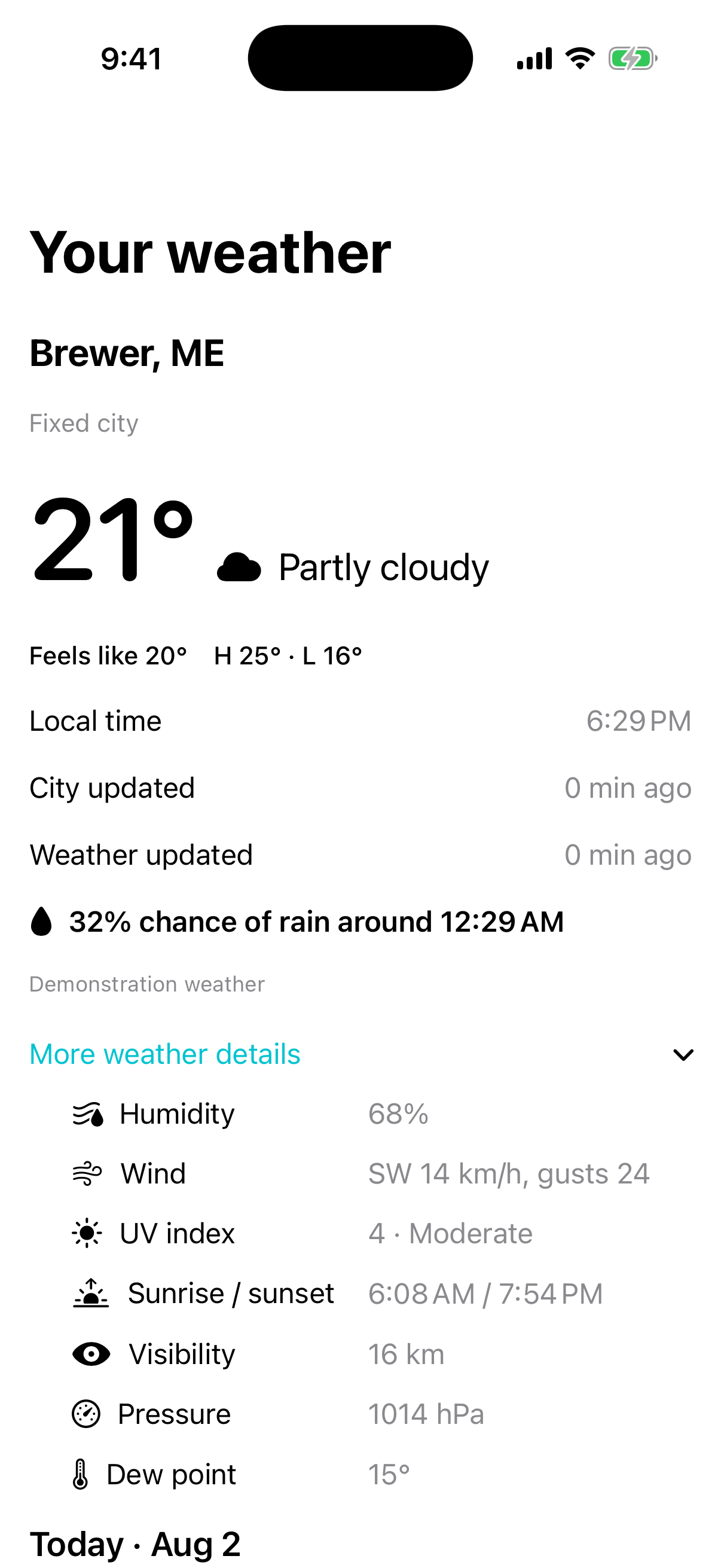 WeatherKind by Nash Apps app screen 3