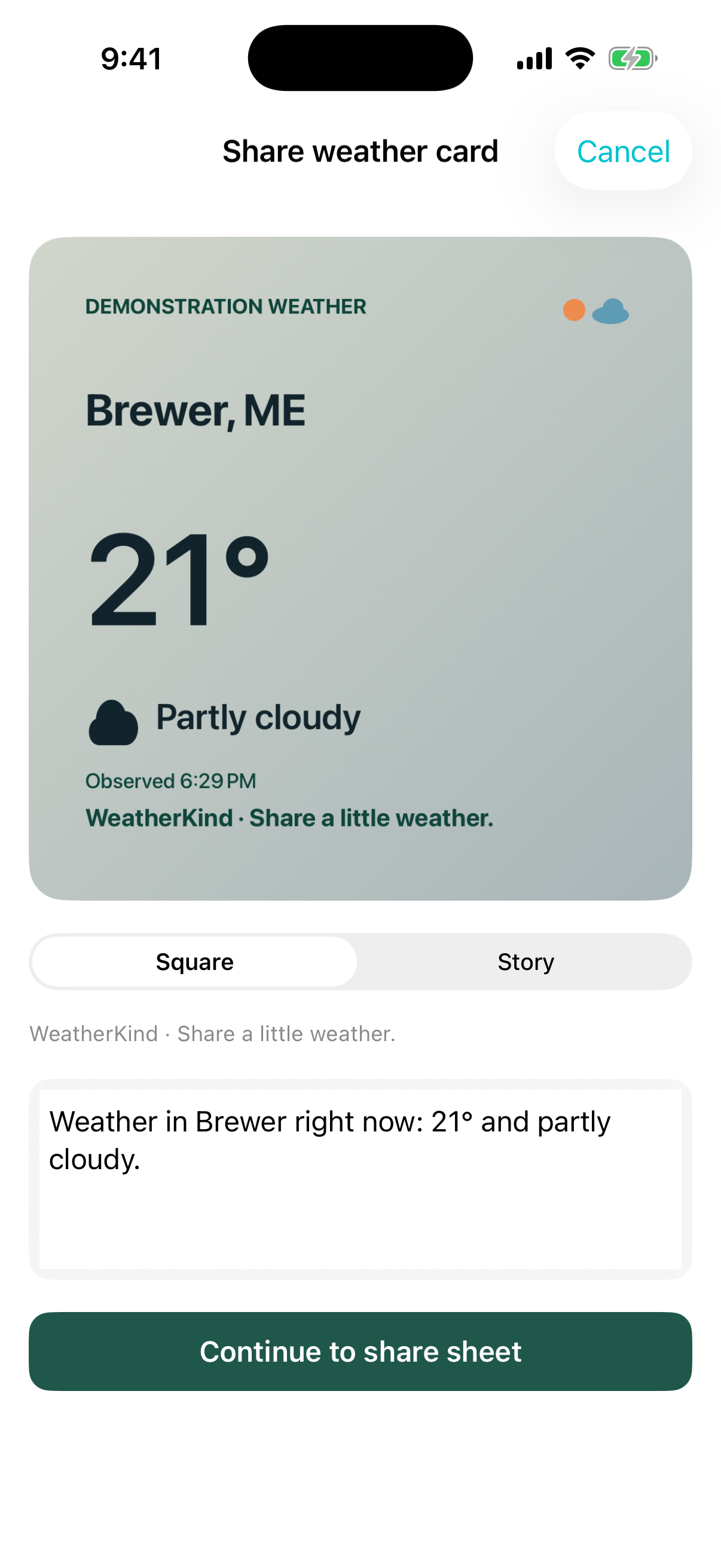 WeatherKind by Nash Apps app screen 5
